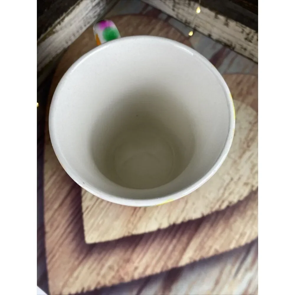 Neon Colors Tie Dye Style Coffee Tea Cup Mug Handmade Epoxy Resin Mug 14 oz